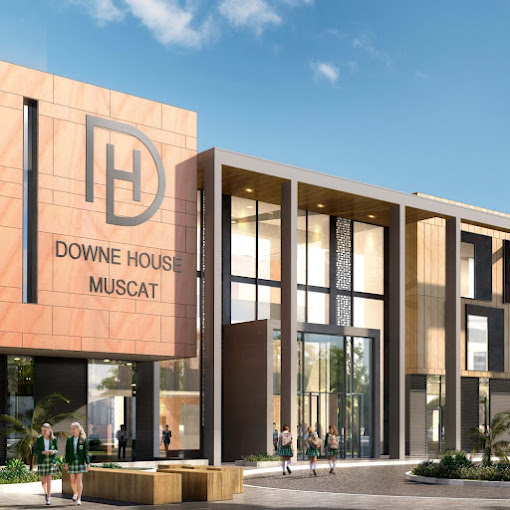 Aerial view of a coastal harbor